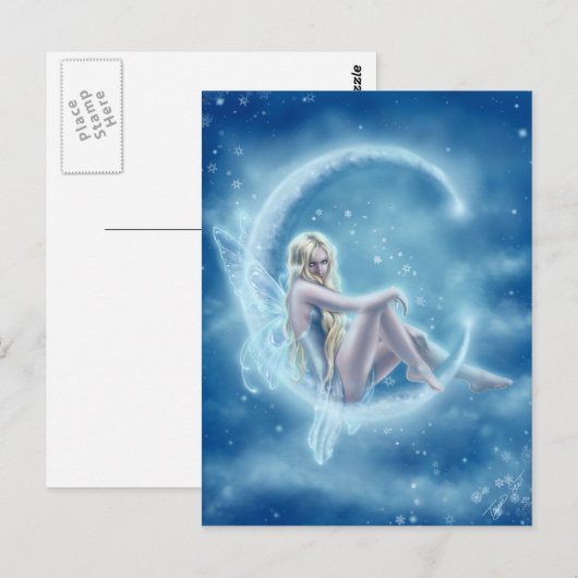 Het Briefkaart van de Maan van de winter (Voorkant / Achterkant)