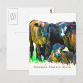Het Briefkaart van de Meisjes van de Prairie van (Voorkant / Achterkant)