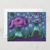 Het Briefkaart van de Melkweg van de paddestoel (Voorkant / Achterkant)