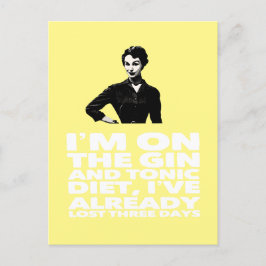 het Briefkaart van de mevrouw Gin en Tonic Diet