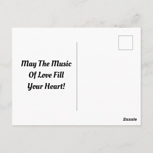 Het Briefkaart van de Muzieknoten van het hart (Achterkant)