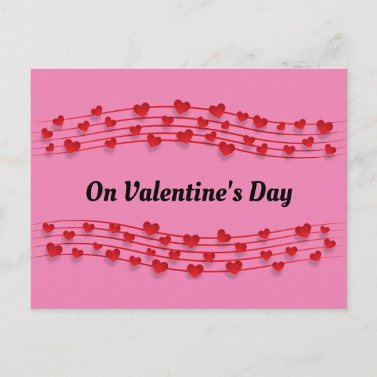 Het Briefkaart van de Muzieknoten van het hart (Voorkant)
