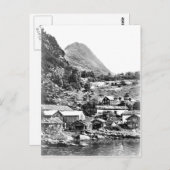 het  Briefkaart van de Noorse Geiranger Merok (Voorkant / Achterkant)