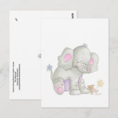 Het Briefkaart van de olifant (Voorkant / Achterkant)