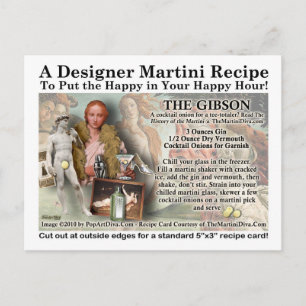 Het Briefkaart van de Ontvanger van Gibson Martini