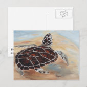 Het Briefkaart van de Opkantelschildpad (Voorkant / Achterkant)