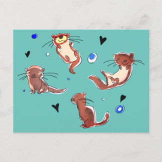 Het briefkaart van de otter