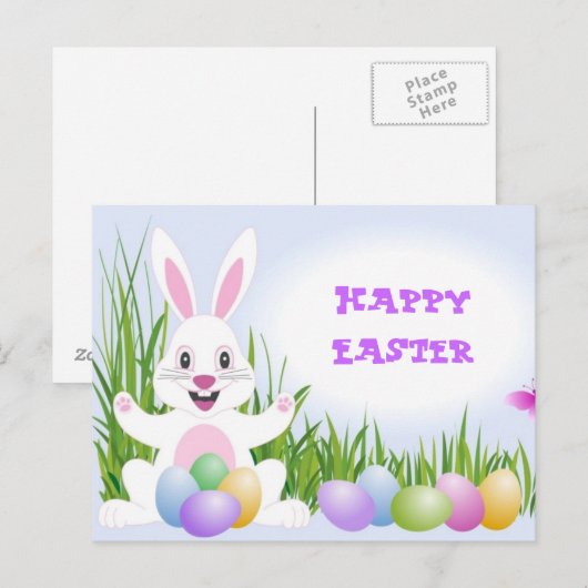 Het Briefkaart van de paashaas (Voorkant / Achterkant)