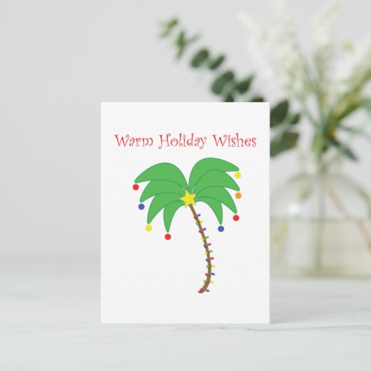 Het briefkaart van de Palm van de "warme Wensen (Staand voorkant)
