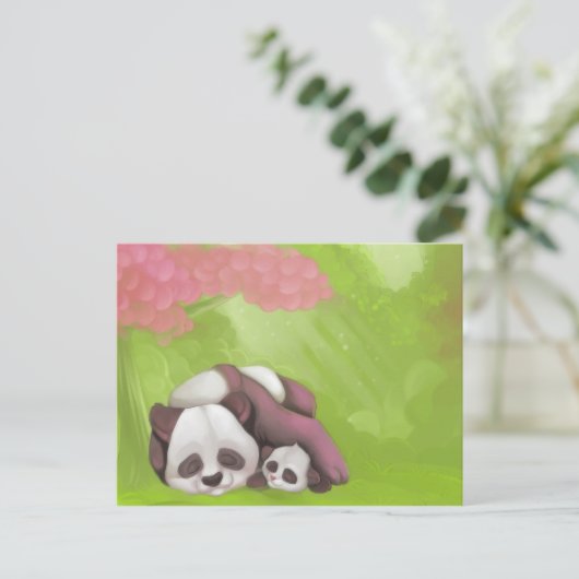 Het Briefkaart van de Panda van de slaap (Staand voorkant)