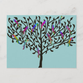 Het briefkaart van de papegaaiboom