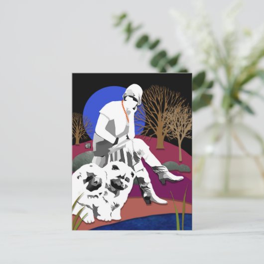 HET Briefkaart VAN DE PONDERENDE POOL (Staand voorkant)