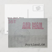 Het Briefkaart van de Post van de Lucht van (Voorkant / Achterkant)