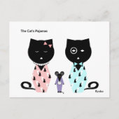 Het Briefkaart van de pyjama van de kat (Voorkant)