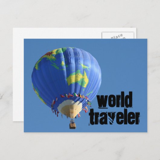 Het Briefkaart van de Reiziger van de wereld (Voorkant / Achterkant)