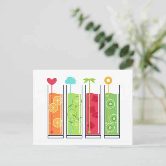 Het briefkaart van de Sappen van de zomer (Staand voorkant)