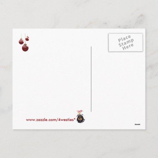 Het Briefkaart van de Scène van de Sneeuw van (Achterkant)