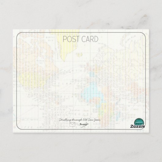 Het Briefkaart van de Schets van de reis: Het (Achterkant)