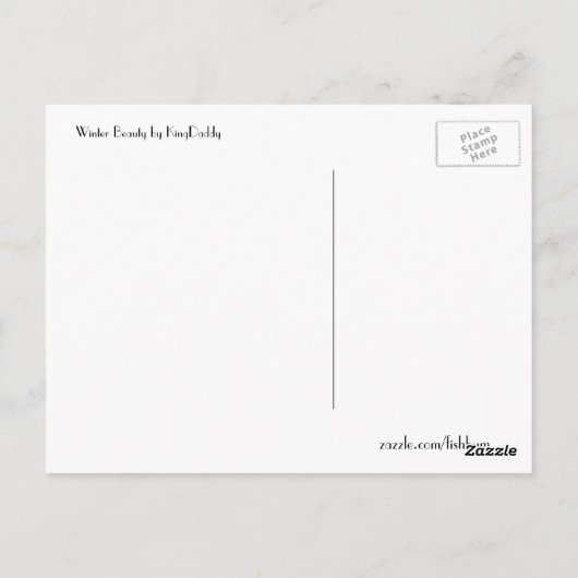 Het Briefkaart van de Schoonheid van de winter (Achterkant)