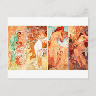 Het briefkaart van de Seizoenen Mucha