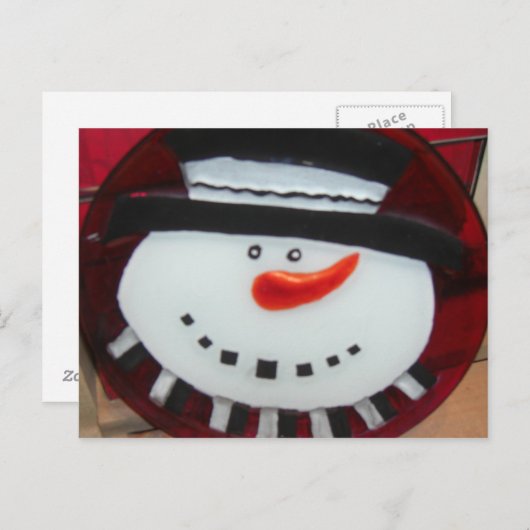 Het briefkaart van de SNEEUWMAN (Voorkant / Achterkant)