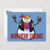 Het Briefkaart van de Sneeuwman van de (Voorkant / Achterkant)