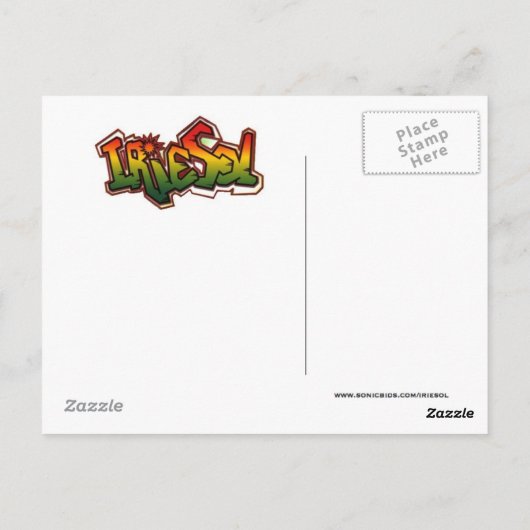 Het Briefkaart van de Sol van Irie (Achterkant)