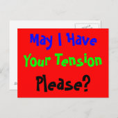 Het Briefkaart van de spanning tevreden (Voorkant / Achterkant)