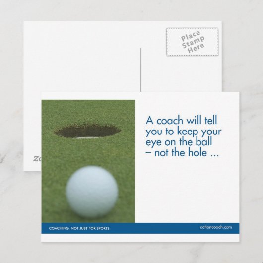 Het Briefkaart van de Sporten van het golf (Voorkant / Achterkant)