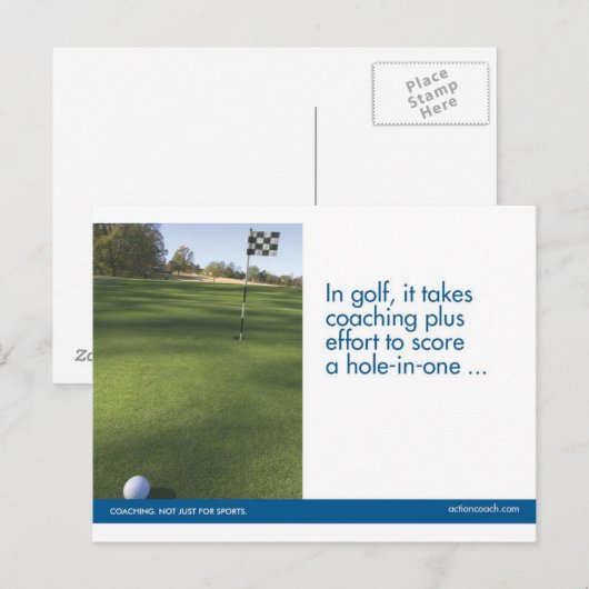 Het Briefkaart van de Sporten van het golf (Voorkant / Achterkant)