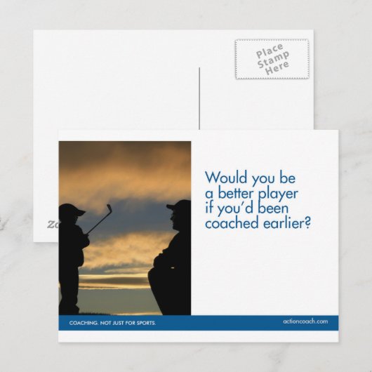 Het Briefkaart van de Sporten van het golf (Voorkant / Achterkant)