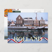 Het Briefkaart van de Stad van Holland van de (Voorkant / Achterkant)