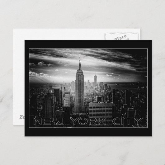 Het briefkaart van de STAD van NEW YORK (Voorkant / Achterkant)