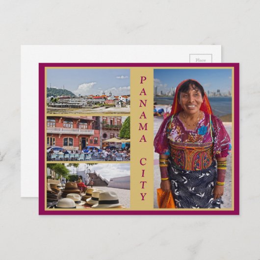 Het Briefkaart van de Stad van Panama (Voorkant / Achterkant)