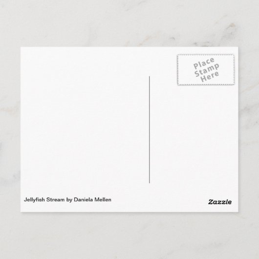 Het Briefkaart van de Stroom van kwallen (Achterkant)