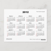 Het Briefkaart van de Sultan-agenda van 2012 (Achterkant)