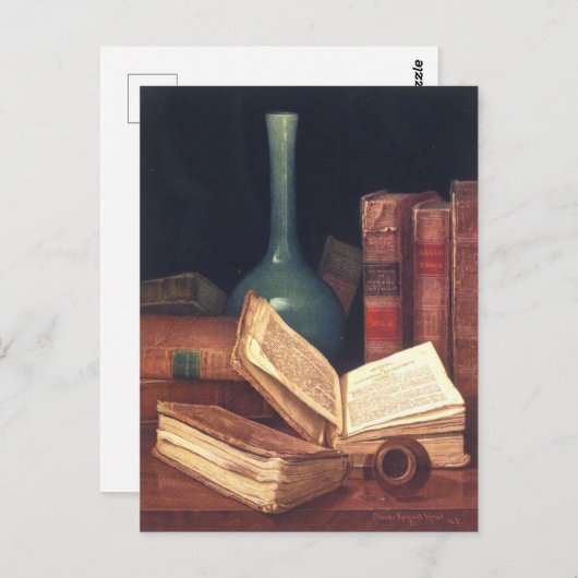 Het Briefkaart van de tafelschildering van de boek (Voorkant / Achterkant)