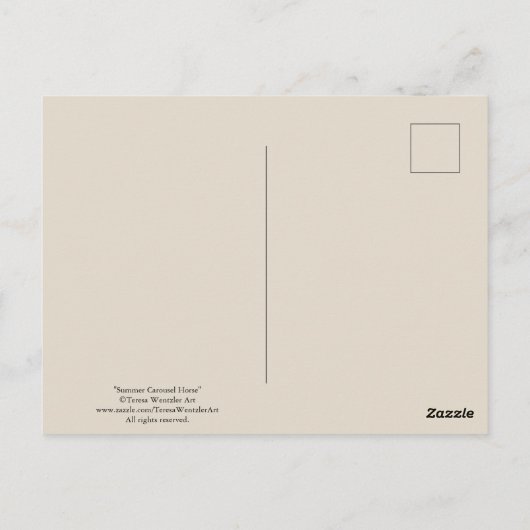 Het Briefkaart van de Tekening van het Paard van (Achterkant)