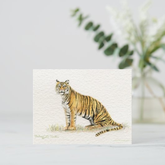 Het Briefkaart van de Tijger van Bengalen (Staand voorkant)