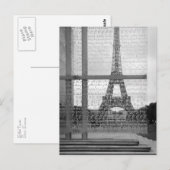 Het Briefkaart van de Toren van Eiffel (Voorkant / Achterkant)
