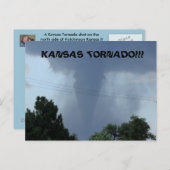 Het Briefkaart van de Tornado van Kansas (Voorkant / Achterkant)