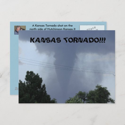 Het Briefkaart van de Tornado van Kansas (Voorkant / Achterkant)