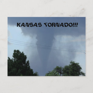 Het Briefkaart van de Tornado van Kansas