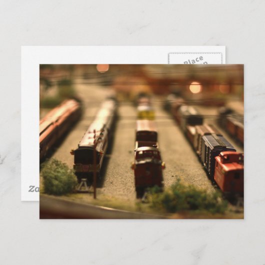 Het Briefkaart van de Trein van het speelgoed (Voorkant / Achterkant)