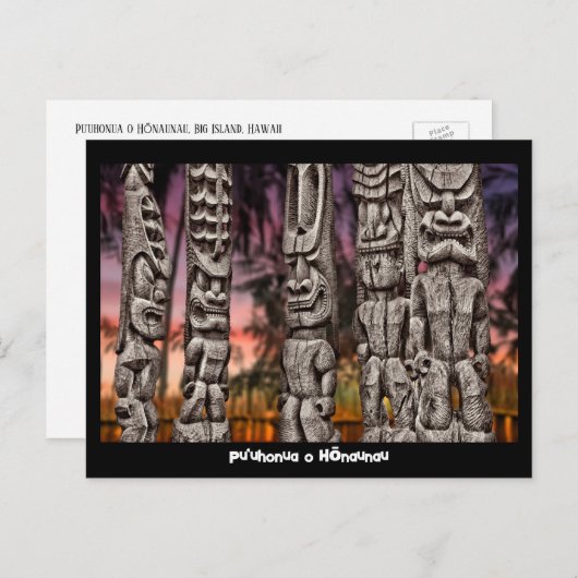 Het Briefkaart van de Tribale Raad van Tiki (Voorkant / Achterkant)