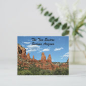 Het Briefkaart van de twee zusters Red Rock Sedona (Staand voorkant)