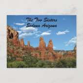 Het Briefkaart van de twee zusters Red Rock Sedona (Voorkant)