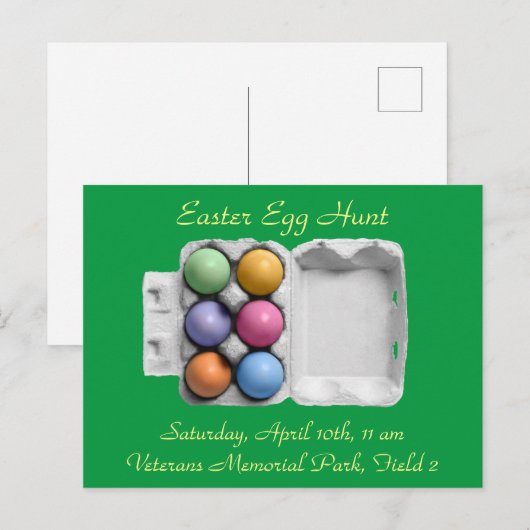 Het Briefkaart van de Uitnodiging van de Jacht van (Voorkant / Achterkant)