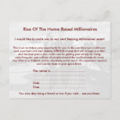 Het Briefkaart van de Uitnodiging van de vergaderi (Achterkant)