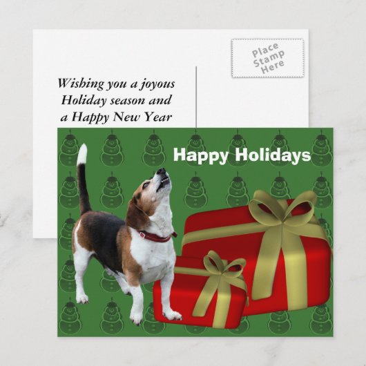 Het Briefkaart van de Vakantie van Kerstmis van de (Voorkant / Achterkant)